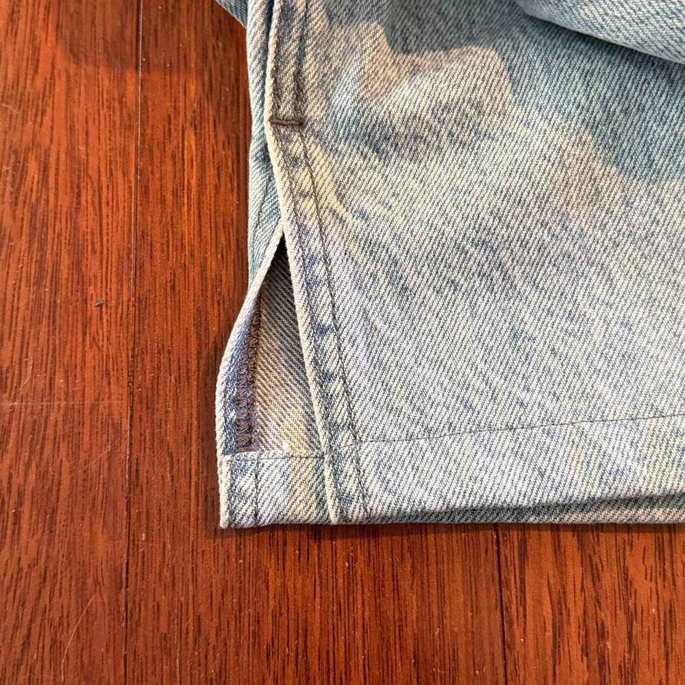 RAG & BONE Mia Yoke Clean Lou High Rise Relaxed Denim Blue‎ Jeans Retro Tie 34 - Picture 10 of 10